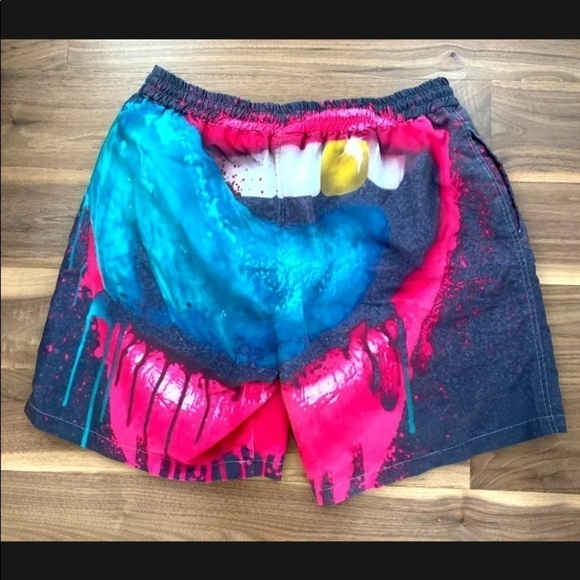 Mens Rage On Sz XXL 2XL Swim Trunks Mesh Lined Pockets Boardshorts Gray EUC - Picture 3 of 5